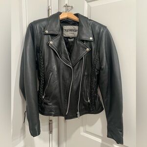 Unik Black Leather Jacket for Women